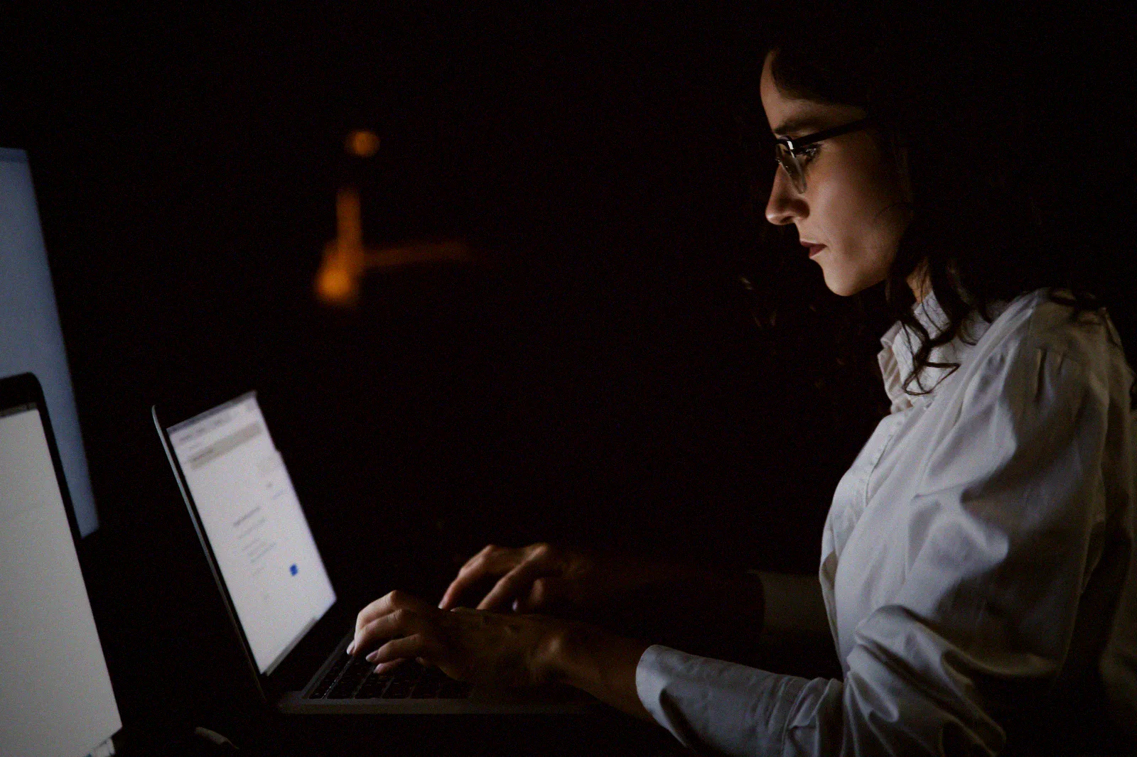 A business owner reading a list of Page admins during a security review.